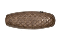 The "Essential" Diamond Stitch. Leather Slim Seat - Brown